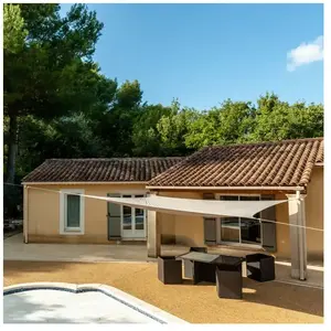 Voile D'ombrage Rectangulaire 5 X 4m Taupe Werkapro pas cher