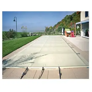 Habitat et Jardin Couverture à barres 8.5 x 4.5 m - Piscine de 8 x 4 m - Gris