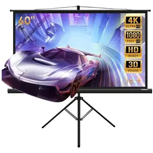 Comparateur de prix : Écran de projection sur pied 60 pouces, portable pliable, écran pour p...