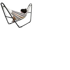 TODECO Hamac, Lit Suspendu, Marron, Coton, Brésilien, Avec support typ... pas cher
