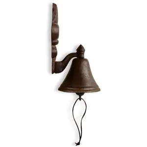 Comparateur de prix : Décoration d'Autrefois Cloche Fleur de Lys Fonte Marron 10x10.5x20.5cm