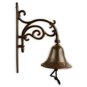 Comparateur de prix : Décoration d'autrefois Cloche fonte marron 20.5x11.5x25.5cm