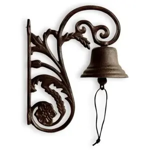 Comparateur de prix : Décoration d'autrefois Cloche fonte marron 20.5x10x26cm
