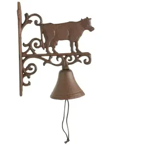 Décoration d'autrefois Cloche vache fonte