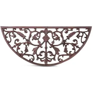 Décoration d'autrefois Tapis paillasson fer forge demi lune pas cher