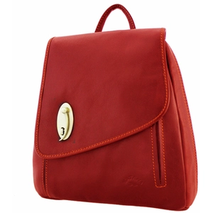 Sac à dos - KATANA - K 322017 - Cuir de Vachette - Rouge - Femme pas cher