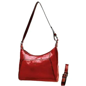 Comparateur de prix : Sac besace Katana K 82362 en cuir de Vachette collet - Rouge - Femme