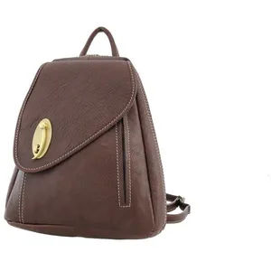 Sac à dos - KATANA - K 322016 - Cuir de Vachette - Chocolat - Femme pas cher
