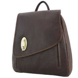 Sac à dos Katana K 322017 - Chocolat - Cuir - Femme pas cher