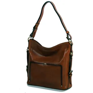 Sac à main Katana 66813 - Chocolat - Cuir de Vachette végétal - Femme pas cher
