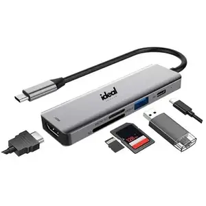 Comparateur de prix : Lecteur de carte et Hub USB-C 4 en 1 ID Dock Travel Gris sidéral