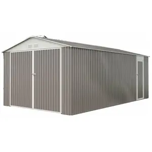 Comparateur de prix : Habitat et Jardin Garage métal Nevada avec Porte battante - 18,56 m²