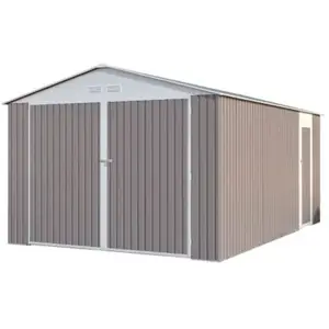 Comparateur de prix : Garage métal - HABITAT ET JARDIN - Nevada - 15,36 m² - porte battante