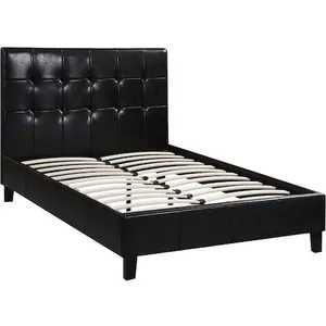 Comparateur de prix : Habitat Et Jardin - Lit double en pvc 'Julia' - 140 x 190 cm - Noir