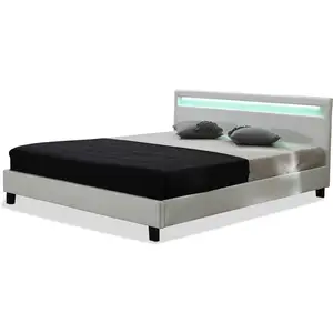 Habitat Et Jardin Lit Led "maria" - 140 X 190 Cm - Blanc 140 x 190 cm pas cher