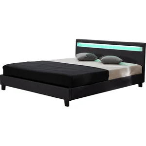 Habitat Et Jardin - Lit led 'Maria' - 140 x 190 cm - Noir pas cher