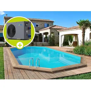 Comparateur de prix : Habitat et Jardin Piscine bois Palma - 7.57 x 4.07 x 1.31 m - Pompe à chaleur 5 kW/45 m3