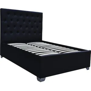 Comparateur de prix : Habitat et jardin Lit Double Avec Coffre "Tino" - 160 × 200 Cm - Noir