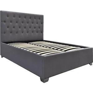 Comparateur de prix : Habitat et jardin Lit Double Avec Coffre "Tino" - 160 × 200 Cm - Gris