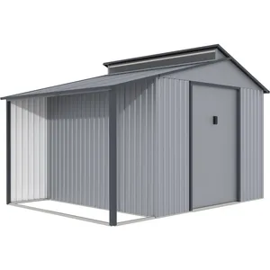 Comparateur de prix : Abri de jardin métal avec pergola "Madras" - 9.12 m² - 355 x 257 x 237...