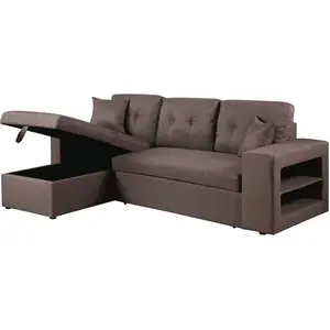 Habitat et Jardin Canapé d'angle convertible "Axel" - Taupe