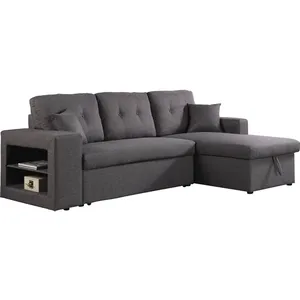 Comparateur de prix : Canapé d'angle convertible/réversible "Axel" - 3 places - Gris