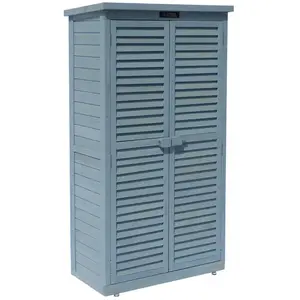 Armoire de jardin "Space" - 87 x 46.5 x 160 cm - Bleu ciel pas cher