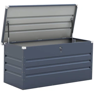 Comparateur de prix : Coffre de jardin métal "Store" - 680 L - 165 x 69 x 60 cm - Gris