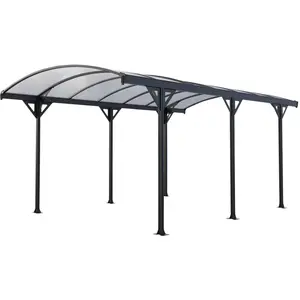 Comparateur de prix : Habitat et Jardin Abri pour voiture en aluminium - Carport Protector - 15m² - Noir