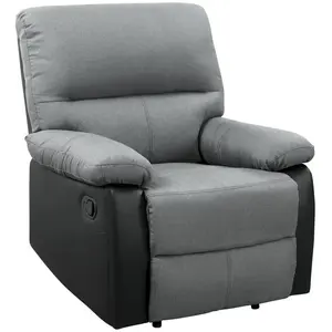 Comparateur de prix : Fauteuil relax "Lincoln" - 90 x 89 x 103 cm - Noir/Gris foncé