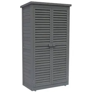 Armoire de jardin "Space" - 87 x 46.5 x 160 cm - Anthracite pas cher