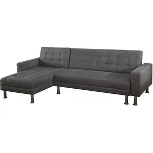 Habitat et Jardin Canapé d'angle convertible et réversible "Theo"- 4 places - Gris pas cher