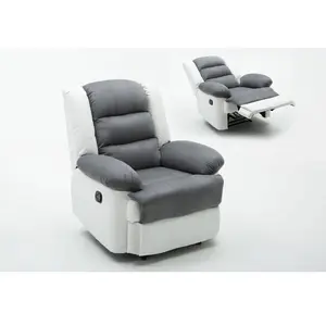 Comparateur de prix : Habitat et Jardin Fauteuil relax "Buckingham" - Blanc / Gris clair