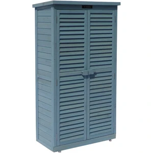 Armoire de jardin "Space" - 87 x 46.5 x 160 cm - Bleu ciel pas cher