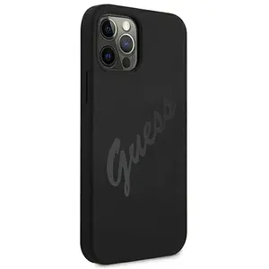 Etui Guess do iPhone 12 Pro Max 6,7 czarny Script Vintage - Neuf pas cher