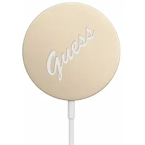 Non communiqué Chargeur MagSafe iPhone Charge sans-fil Magnétique Puissance 15W Guess Doré pas cher