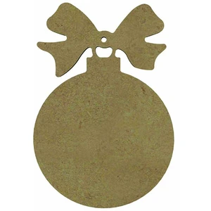 Comparateur de prix : Gomille Boule de Noël à noeud en bois MDF à décorer 16 x 11 cm