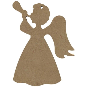 Comparateur de prix : Gomille Ange musicien en bois MDF à décorer 14 x 11 cm