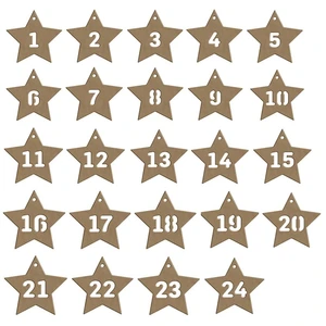 GOMILLE 24 ETOILES CALENDRIER AVENT - 6 MM certifié PEFC 100% - Décoration Noël en BoisVendu paramazon