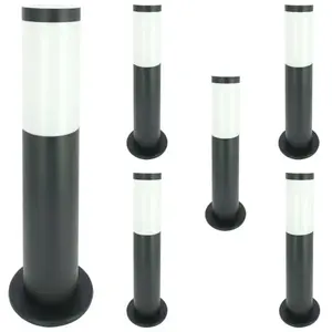 ARUM LIGHTING Lot de 6 Bornes extérieures E27 anthracite VALENTE hauteur 45cm