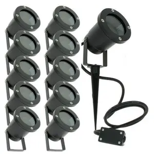 ECLAIRAGE DESIGN Lot de 10 Spots Extérieurs à Piquet pour led GU10 Éclairage de Jardin