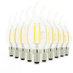 Arum Lighting - Lot de 10 Ampoules led Flamme E14 4W filament Eq 40W B... pas cher