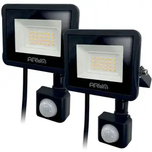 Arum Lighting - Lot de 2 Projecteurs led 20W Noir détecteur de mouveme...Vendu paramazon