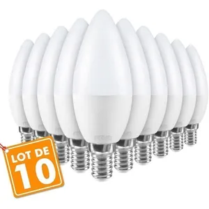 Arum Lighting - Lot de 10 ampoules led E14 5.5W eq 40W C37 Température...Vendu parmanomano