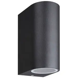 Arum Applique Murale MONICA noir extérieur double faisceau GU10 IP44Vendu paramazon