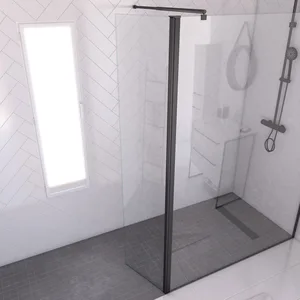 Comparateur de prix : AURLANE Volet pivotant 40cm pour douche a l'italienne - Verre transparent 8mm 