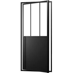 Comparateur de prix : AURLANE Porte de douche pivotante noir Galedo Fabrik 80cm