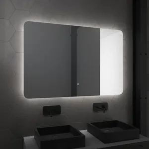 Comparateur de prix : AURLANE Miroir Salle de Bain LED Auto-éclairant Atmosphere 120x80x4cm