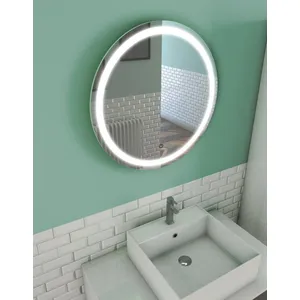 Miroir salle de bain LED auto-éclairant CIRCLE LIGHT diamètre 59cm TU pas cher