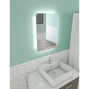 Comparateur de prix : AURLANE Miroir Salle de Bain LED Auto-éclairant Atmosphere 40x60x3.5cm